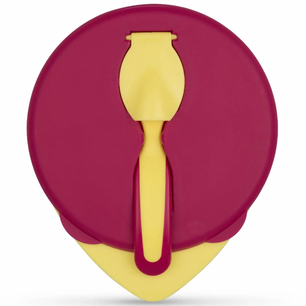 Набір дитячого посуду Baboo тарілочка з кришкою та ложечкою червона (90424) зображення 2