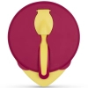 Набор детской посуды Baboo тарелочка с крышкой и ложечкой красная (90424) изображение 2