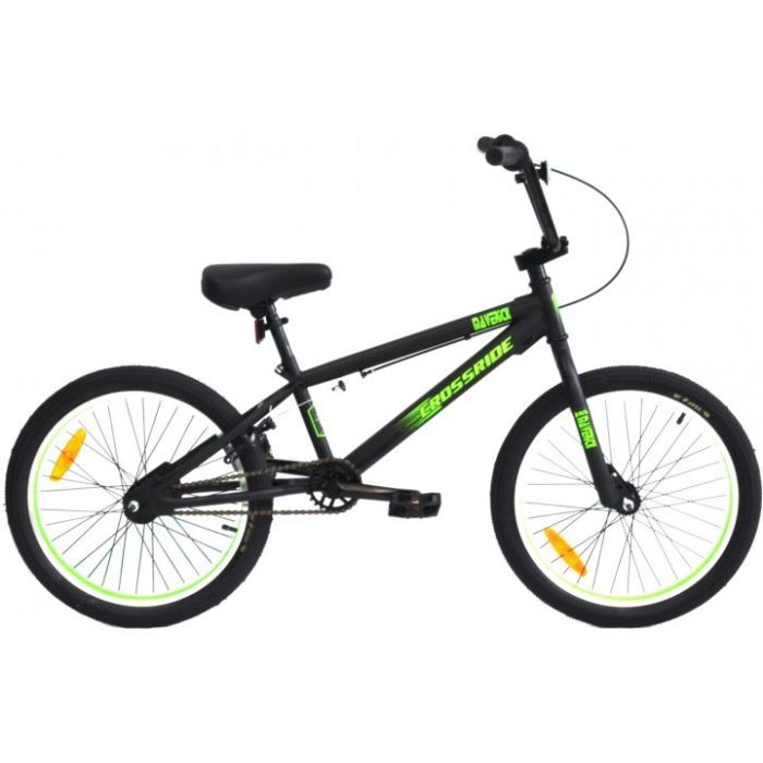 Велосипед Crossride BMX Maverick 20" рама-10" St Black/Green (0481-З)