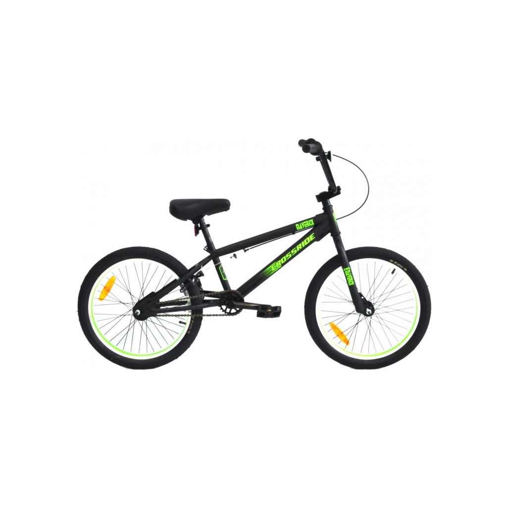 Велосипед Crossride BMX Maverick 20" рама-10" St Black/Green (0481-З)