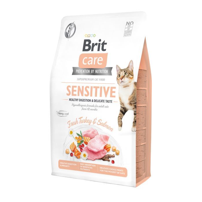Сухой корм для кошек Brit Care Cat GF Sensitive HDigestion and Delicate Taste 7 кг (8595602540693)