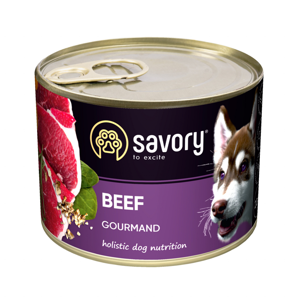 Консервы для собак Savory Dog Gourmand говядина 400 г (4820232630433)