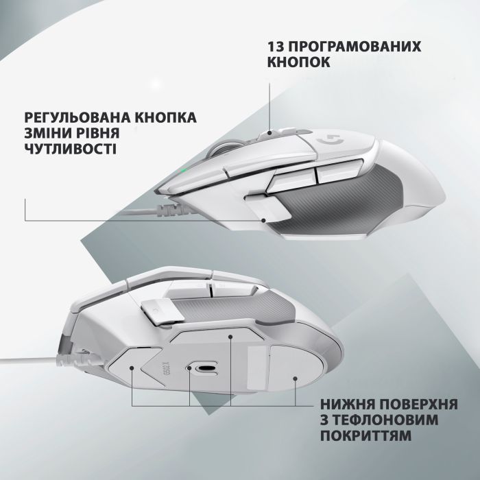 Мышка Logitech G502 X USB White (910-006146) изображение 5