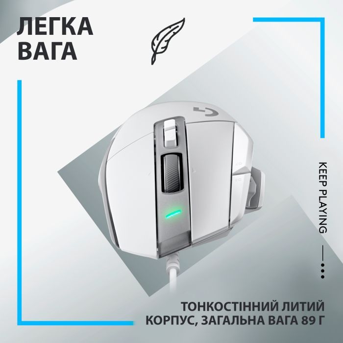 Мышка Logitech G502 X USB White (910-006146) изображение 6