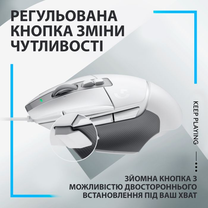 Мышка Logitech G502 X USB White (910-006146) изображение 7