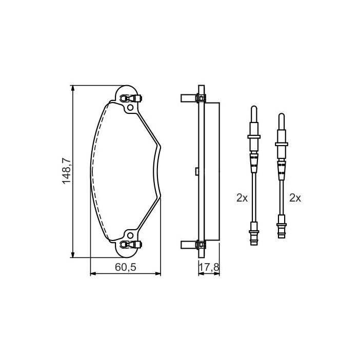Гальмівні колодки Bosch 0 986 424 582 зображення 3