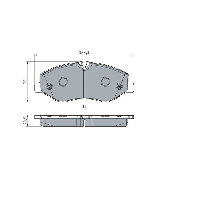 Гальмівні колодки Bosch 0 986 494 914 зображення 3