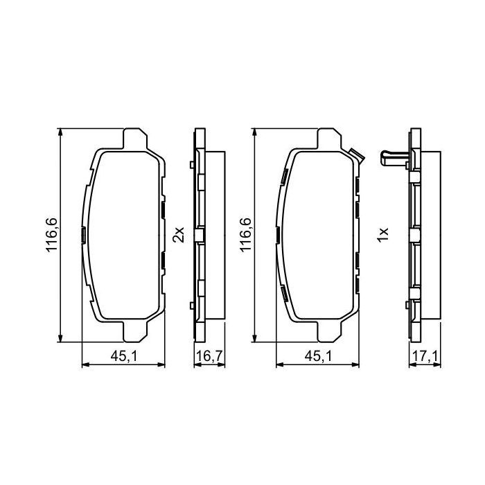Гальмівні колодки Bosch 0986494838 зображення 3