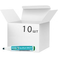 Маркер Stanger для сухостираємих дощок, 1-3 мм зелений 10 шт (MARKER-BOA-STM240G10)