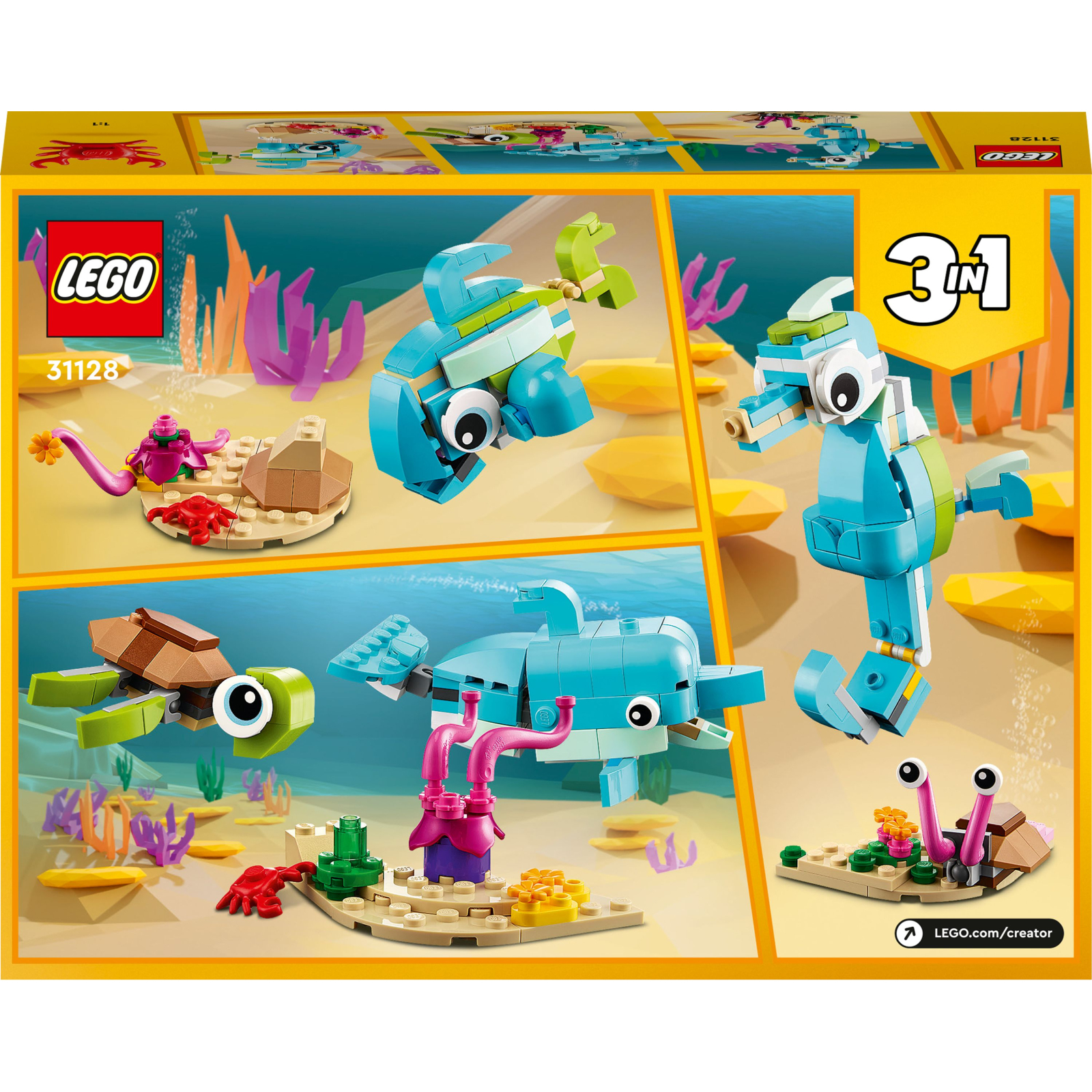 Конструктор LEGO Creator Дельфин и черепаха 137 деталей (31128) изображение 10