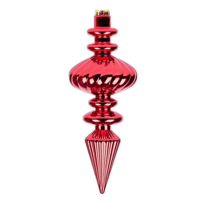 Елочная игрушка Novogod`ko Сосулька, пластик, 30 см, красная, глянец (974096)