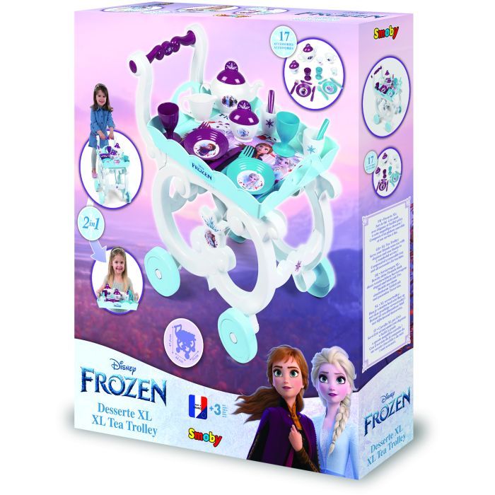 Ігровий набір Smoby Toys Візок Фроузен-2 Знімна таця і сервіз 17 аксесуарів (310517) зображення 2