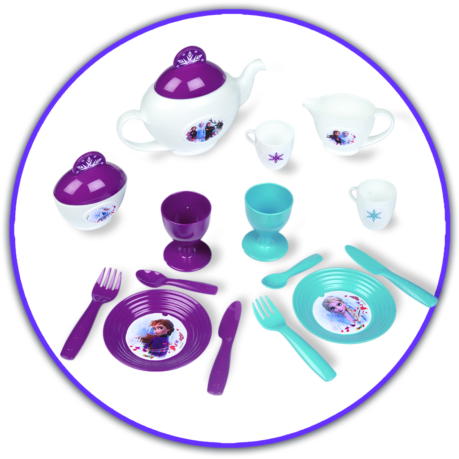 Игровой набор Smoby Toys Тележка Фроузен-2 Съемный поднос и сервиз 17 аксессуаров (310517) изображение 5