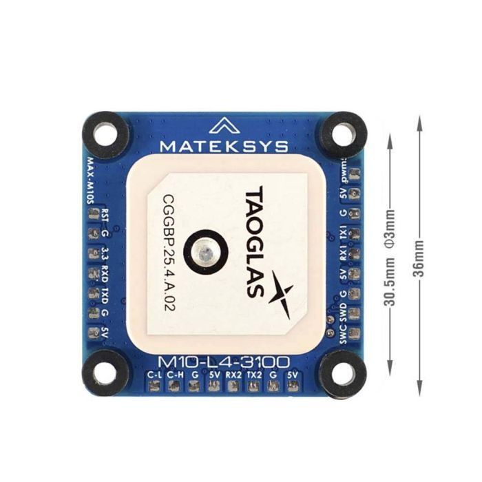 GPS модуль для дрона MATEKSYS M10-L4-3100 (M10-L4-3100/HP024.0106) зображення 3