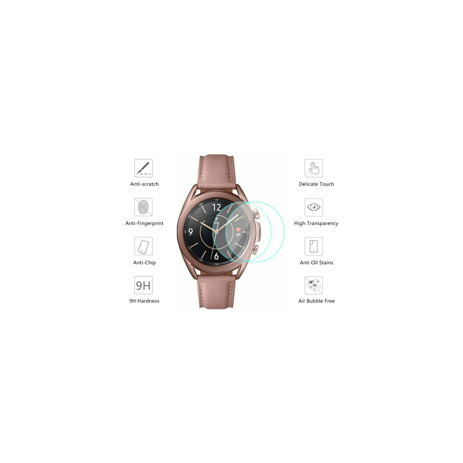 Стекло защитное Drobak glass-film Ceramics Samsung Galaxy Watch 3 41mm (313130) изображение 2