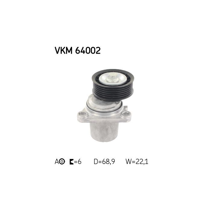 Натягувач ременя з роликом SKF VKM 64002