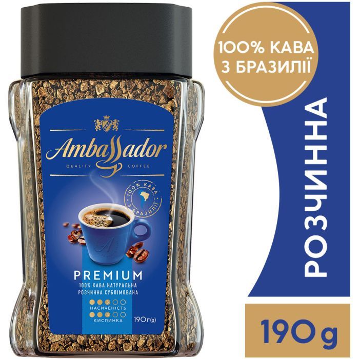 Кава Ambassador Premium розчинна 190 г (am.53446)