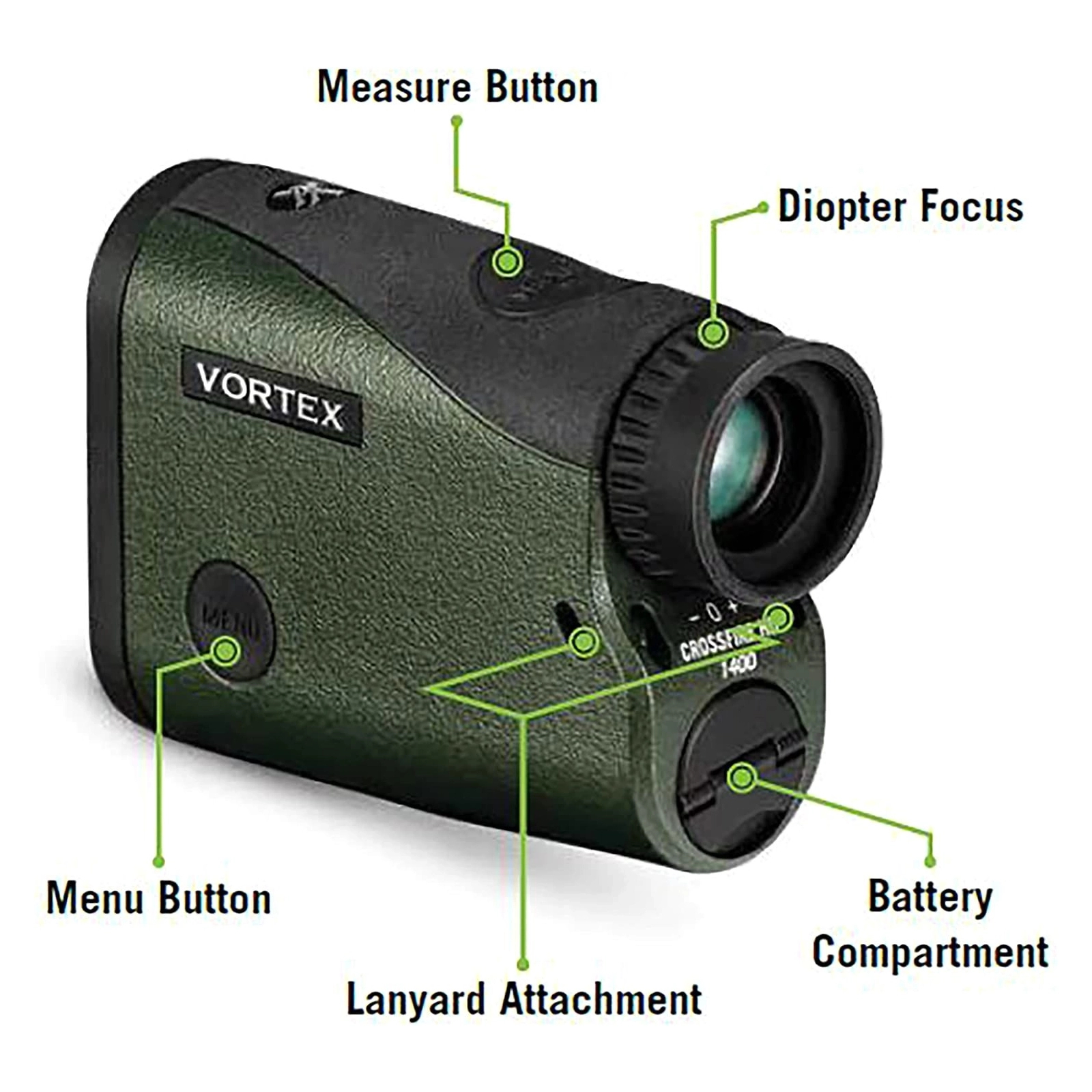 Лазерный дальномер Vortex Crossfire HD 1280м 5х21мм (LRF-CF1400) изображение 10