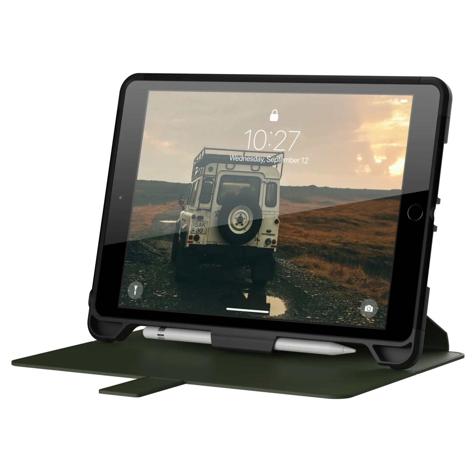 Чехол для планшета UAG iPad 10.2' (2019) Scout Folio, Black/Olive (12191I114072) изображение 10