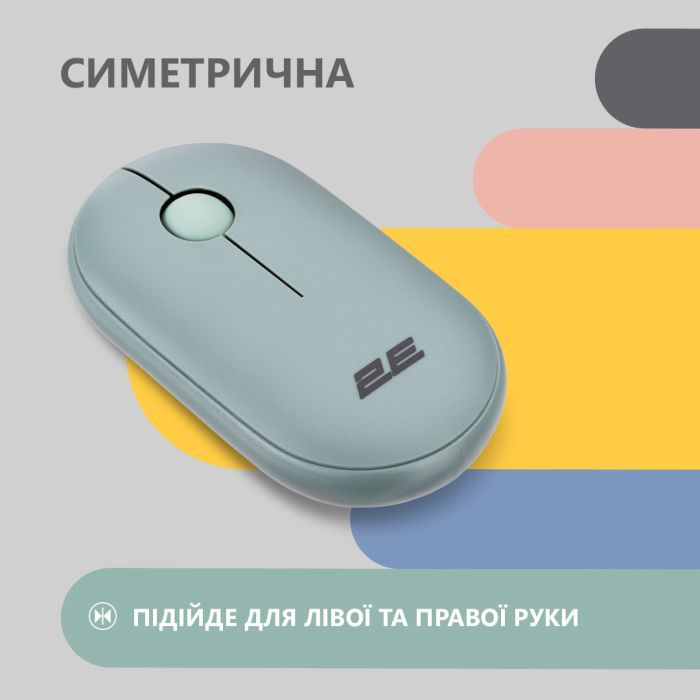 Мишка 2E MF300 Silent Wireless/Bluetooth Graphite Black (2E-MF300WBK) зображення 4