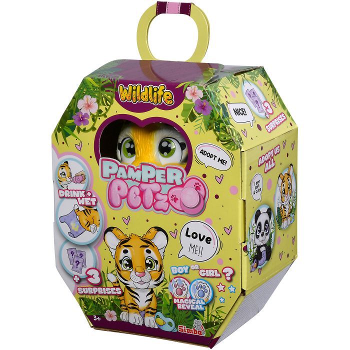 Ігровий набір Simba Pamper Petz Тигреня, що п'є і писає з кольоровою лапкою 3 аксесуарів-сюрпризу (5953575) зображення 3