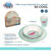Тарелка детская Canpol babies So Cool бамбуковый 3 предмета Розовый (9/226_pin) изображение 3