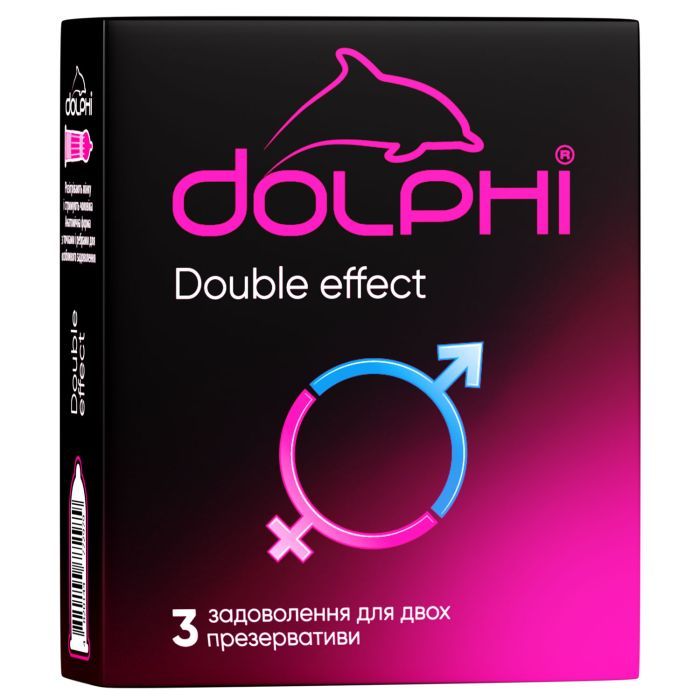 Презервативи Dolphi Double Effect 3 шт. (4820144772979)