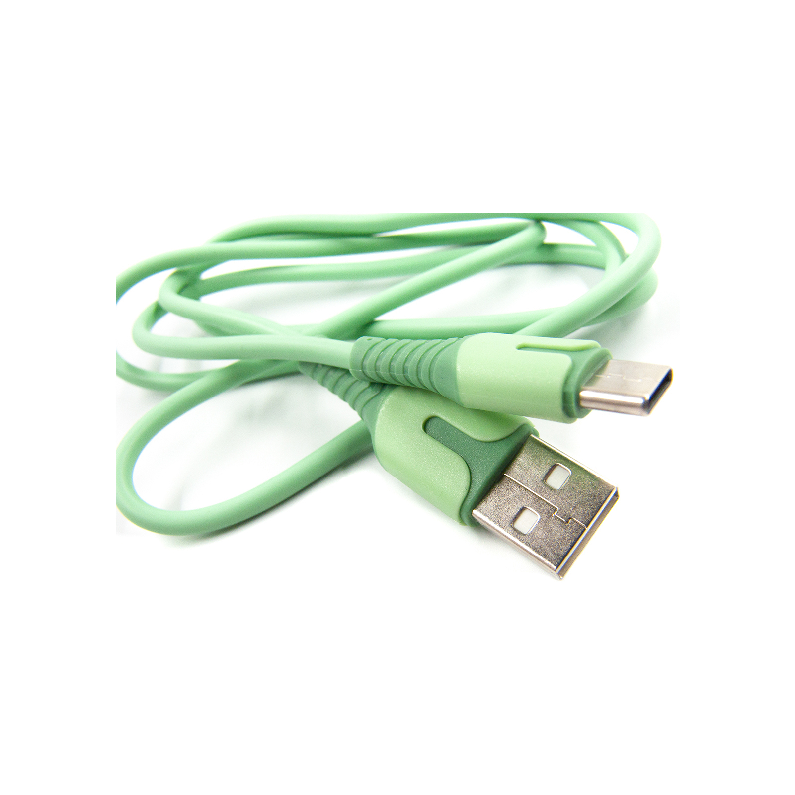 Дата кабель USB 2.0 AM to Type-C 1.0m mint Dengos (PLS-TC-IND-SOFT-MINT) зображення 2