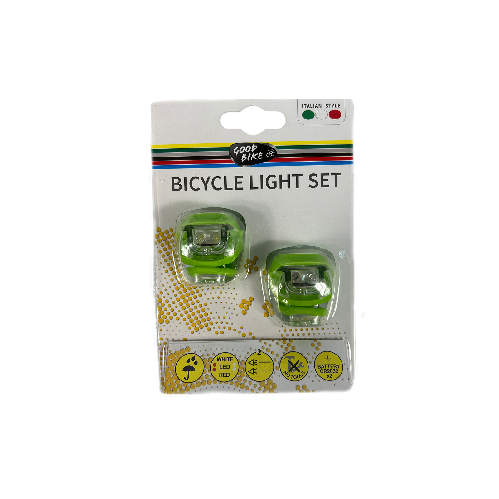 Комплект велофар Good Bike Silicone LED Green (92325Green-IS) изображение 6