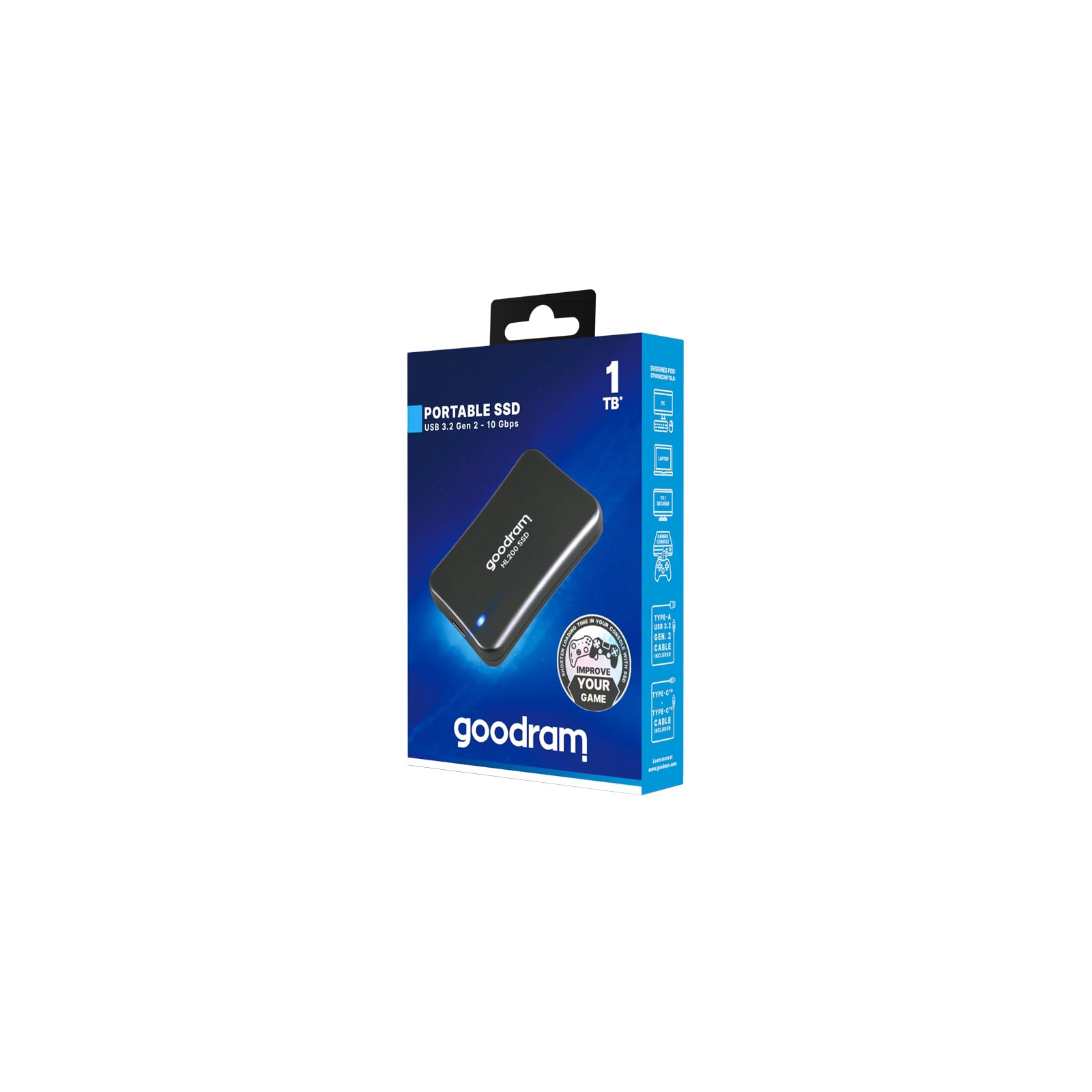 Накопичувач SSD USB 3.2 256GB HL200 Goodram (SSDPR-HL200-256) зображення 5