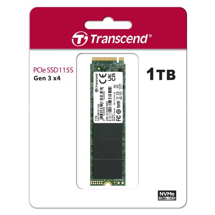 Накопитель SSD M.2 2280 1TB Transcend (TS1TMTE115S) изображение 2