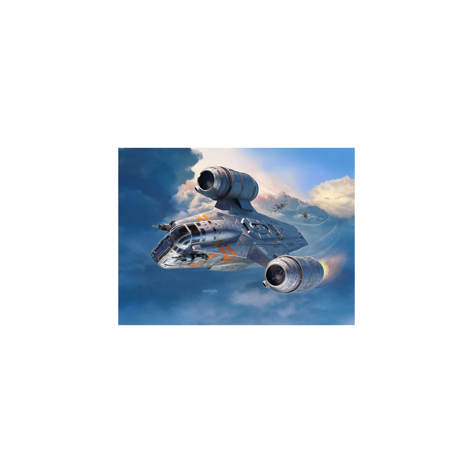 Сборная модель Revell Корабль The Razor Crest из сериала "Мандалорец" уровень 3, 1:72 (RVL-06781) изображение 4