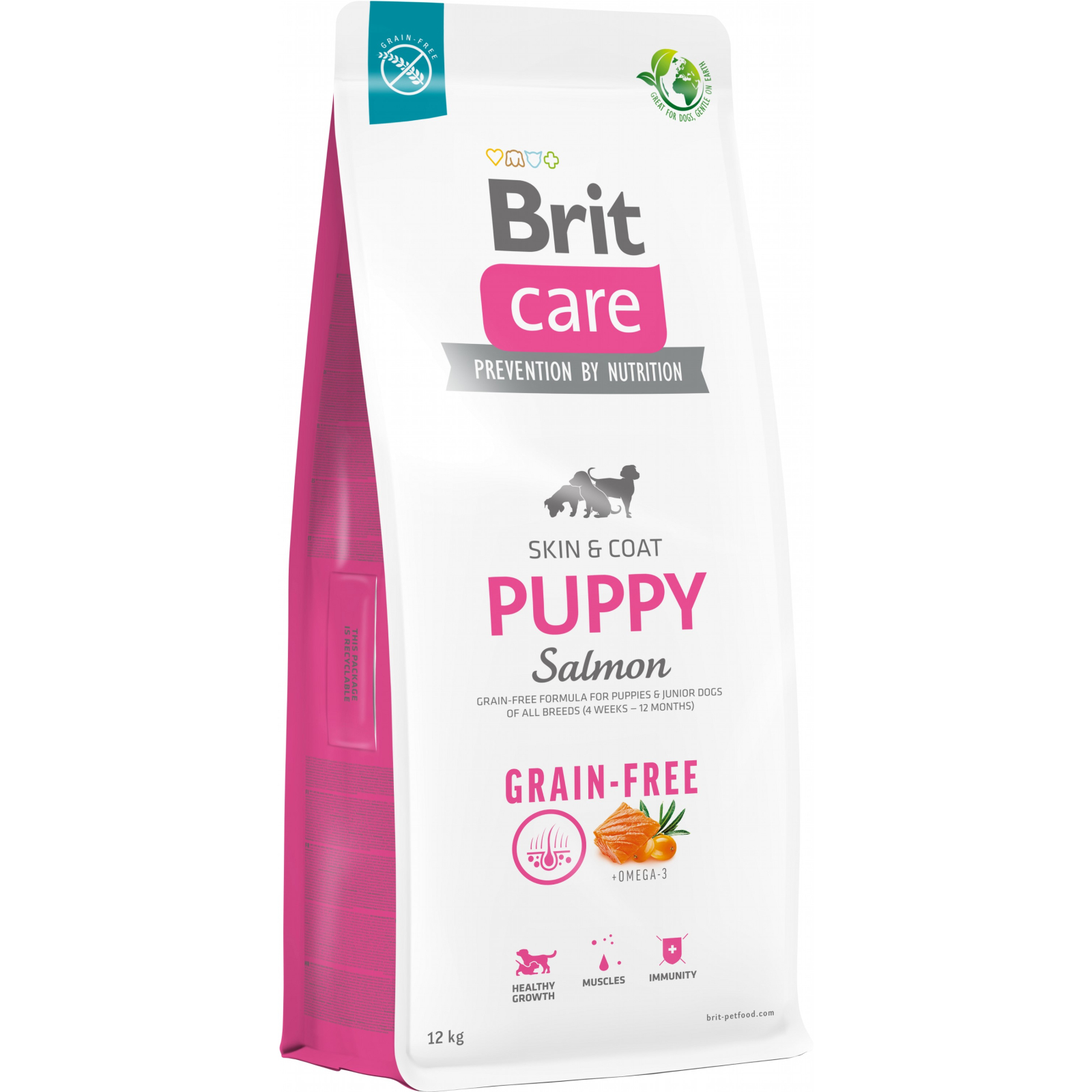 Сухой корм для собак Brit Care Dog Grain-free Puppy беззерновой с лососем 3 кг (8595602558810)