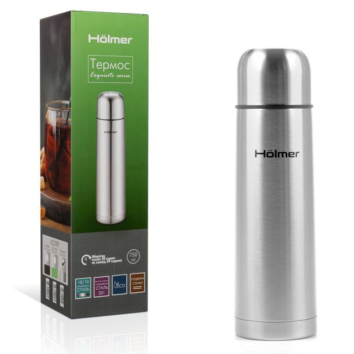 Термос Hölmer Exquisite 750 мл Темно-синій (TH-00750-SDB Exquisite) изображение 12