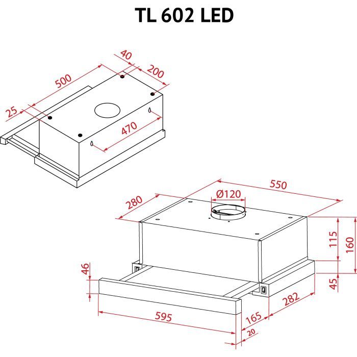 Витяжка кухонна Perfelli TL 602 I LED зображення 12