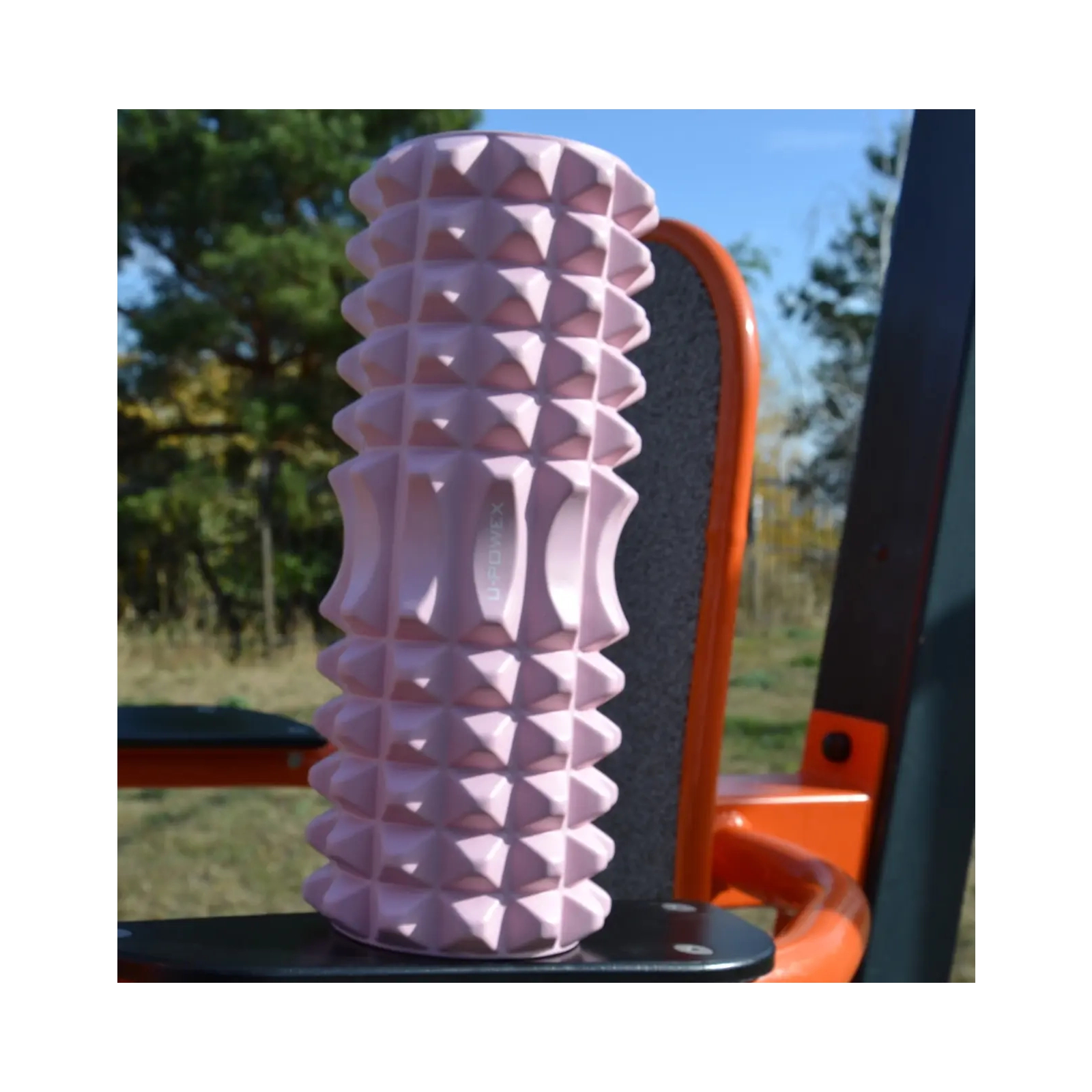 Масажний ролик U-Powex UP_1010 EVA foam roller 33x14см Type 2 Pink (UP_1010_T2_Pink) зображення 4