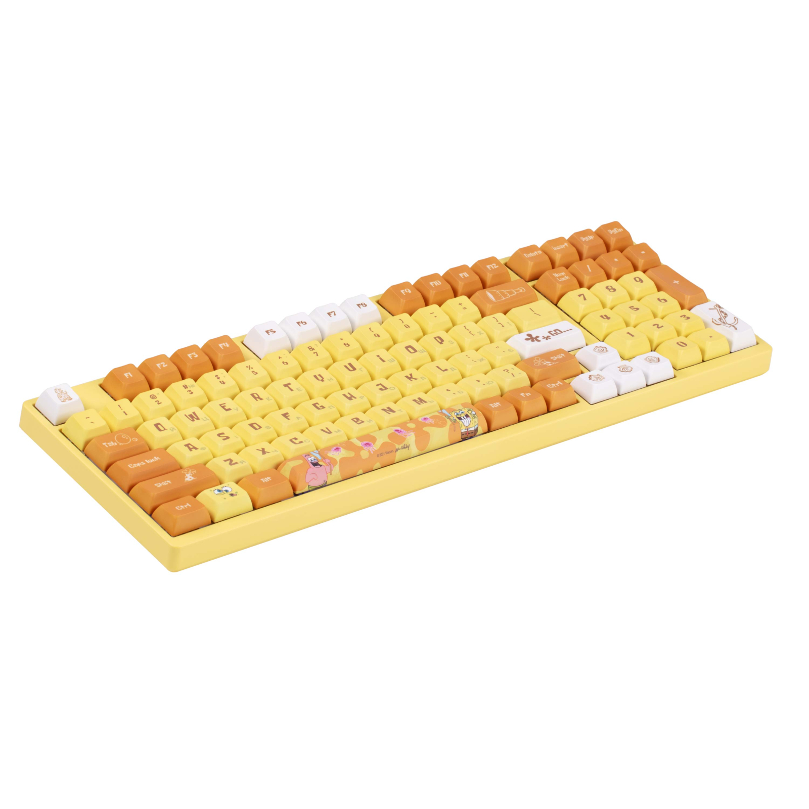 Клавиатура Akko 3098S Sponge Bob 98Key CS Starfish Hot-swappab USB UA RGB Yellow (6925758613897) изображение 6