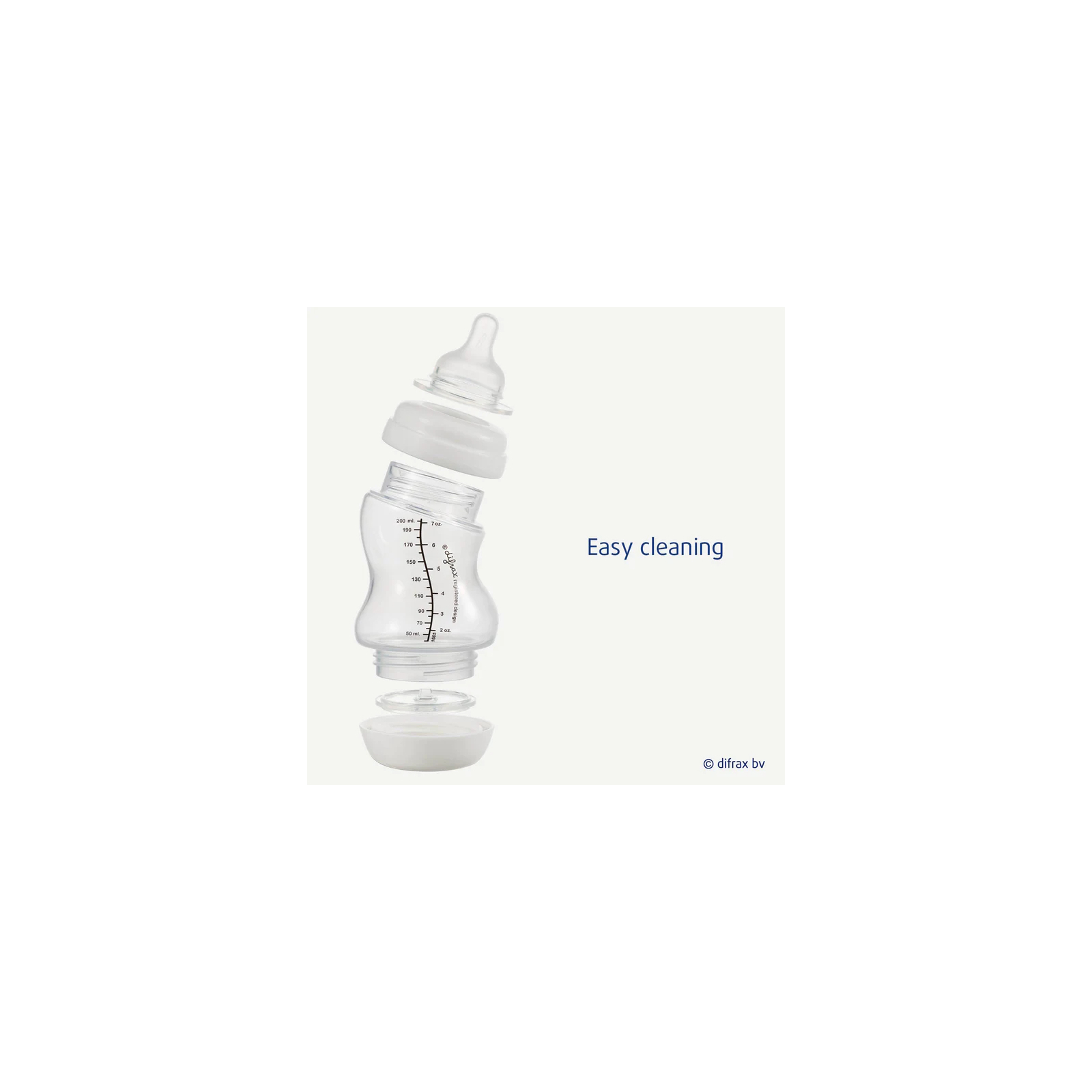 Пляшечка для годування Difrax S-bottle Wide антиколікова, силікон, 310 мл (737FE Blue) зображення 5