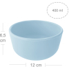 Тарілка дитяча MinikOiOi Bowl глибока тарілка силіконова Mineral Blue (101080103) зображення 2