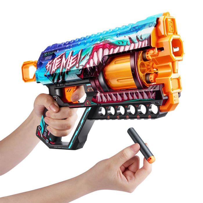 Игрушечное оружие Zuru X-Shot Быстрострельный бластер Skins Griefer Shark Thrasher (12 патронов) (36561В) изображение 6
