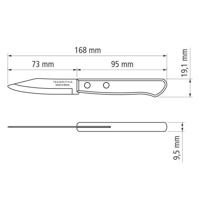 Кухонный нож Tramontina Polywood для для овочів 76 мм (21118/173) изображение 4