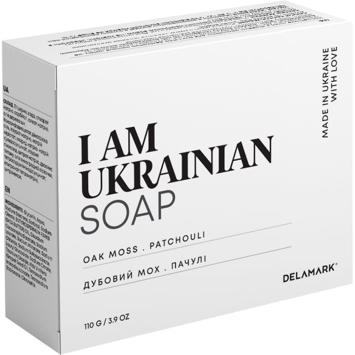 Твердое мыло DeLaMark I Am Ukrainian Дубовый мох-Пачули 110 г (4820152333339)