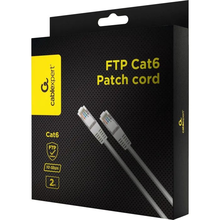 Патч-корд 2м FTP cat 6 CCA gray, в блистере Cablexpert (PPB6-2M) изображение 3