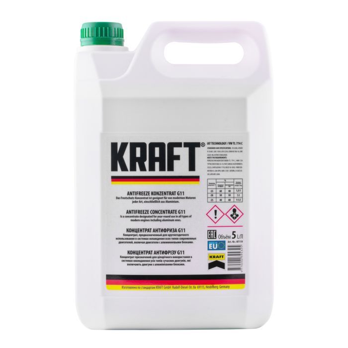 Антифриз KRAFT G11 (зеленый) 5л (KF119)