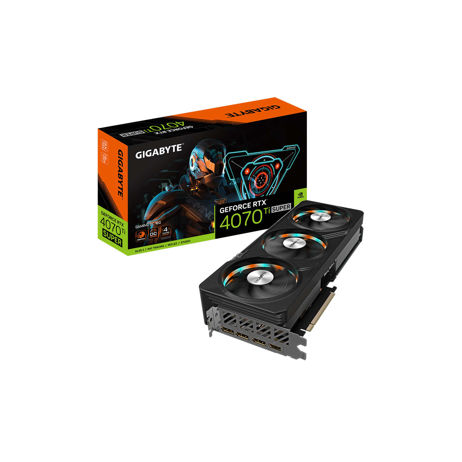 Відеокарта GIGABYTE GeForce RTX4070Ti SUPER 16Gb GAMING OC (GV-N407TSGAMING OC-16GD) зображення 2