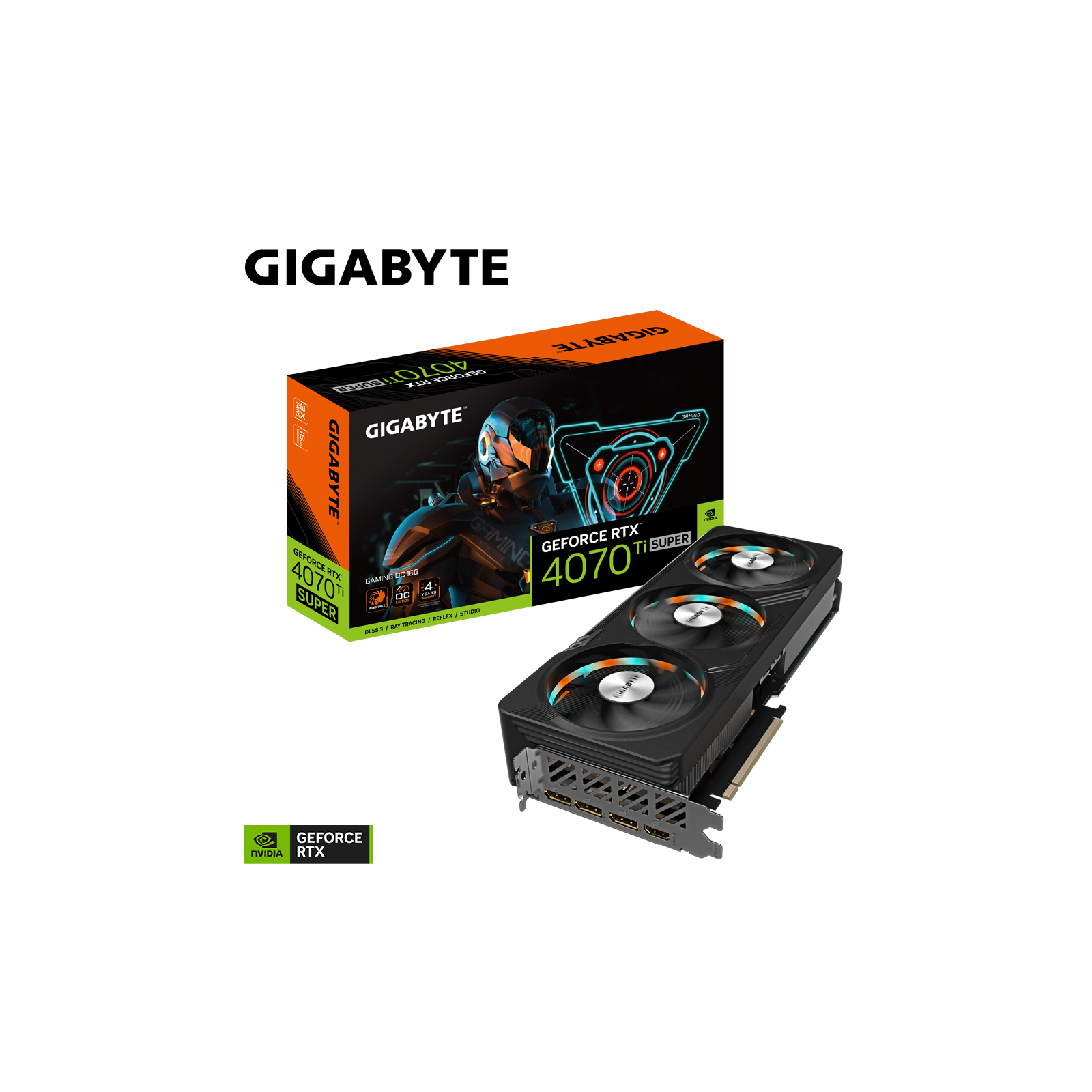 Видеокарта GIGABYTE GeForce RTX4070Ti SUPER 16Gb GAMING OC (GV-N407TSGAMING OC-16GD) изображение 6