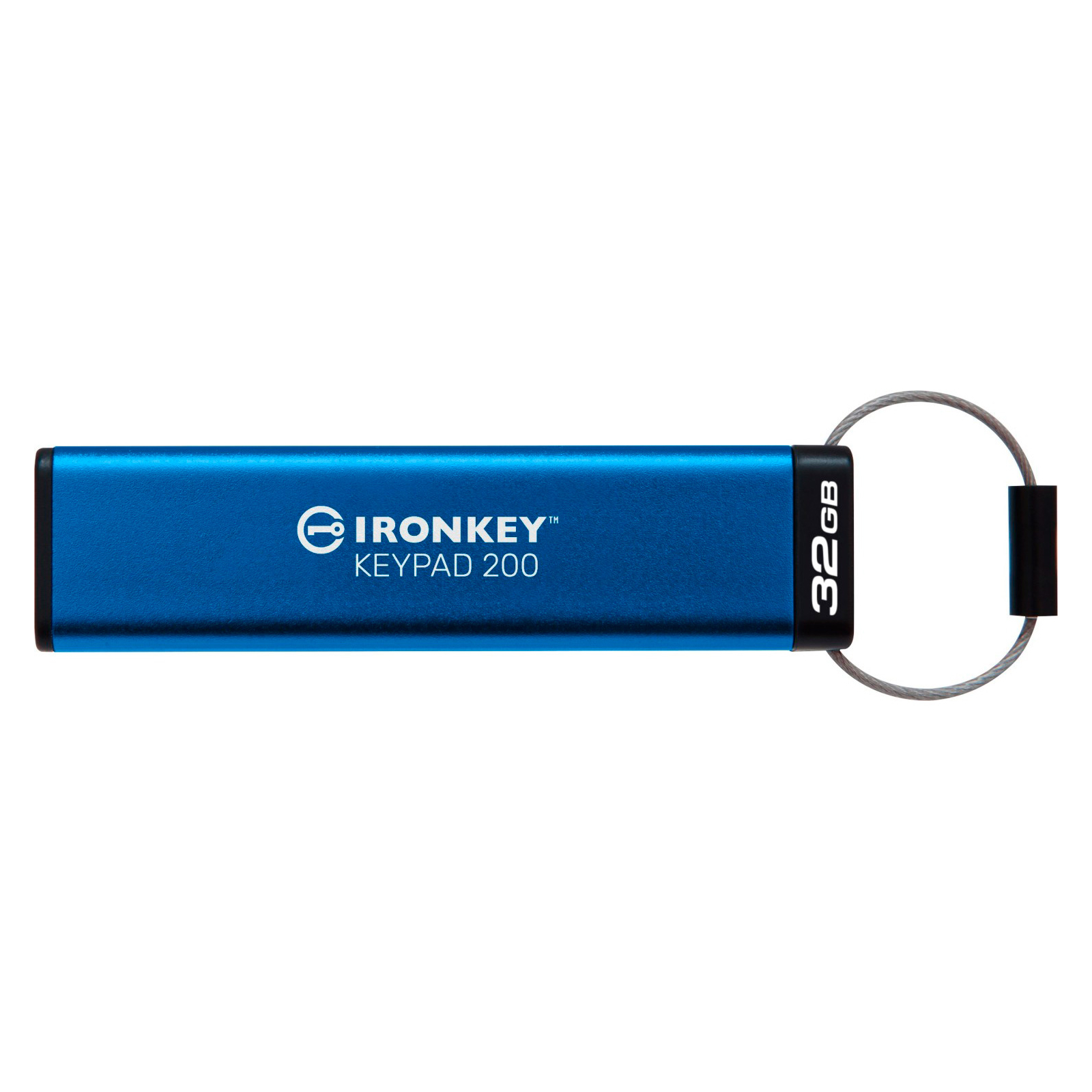 USB флеш накопитель Kingston 128GB IronKey Keypad 200 AES-256 Encrypted Blue USB 3.2 (IKKP200/128GB) изображение 5
