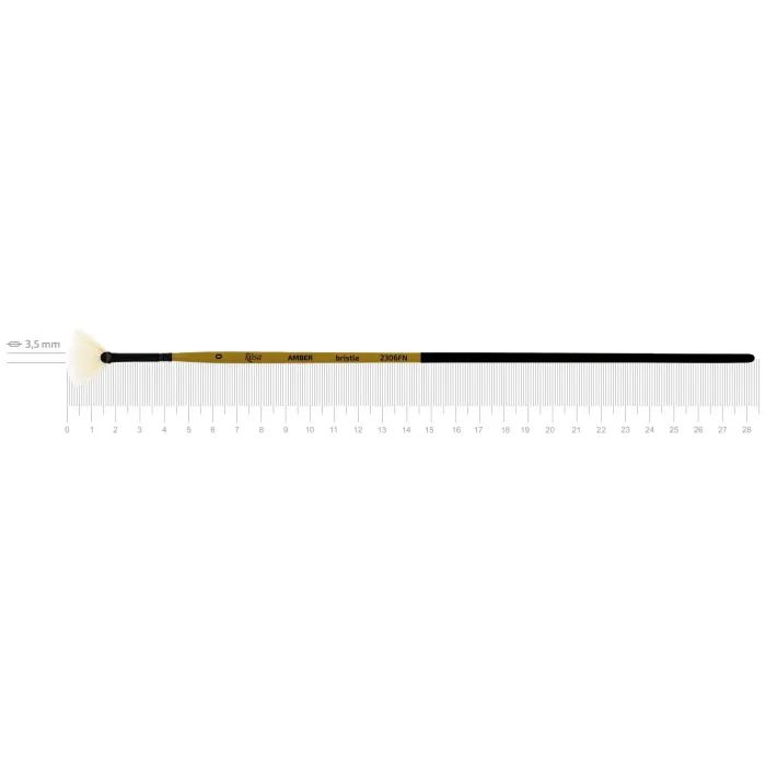 Пензлик для малювання Rosa Щетина віялова, AMBER 2306FN, №10 (4823098533566)