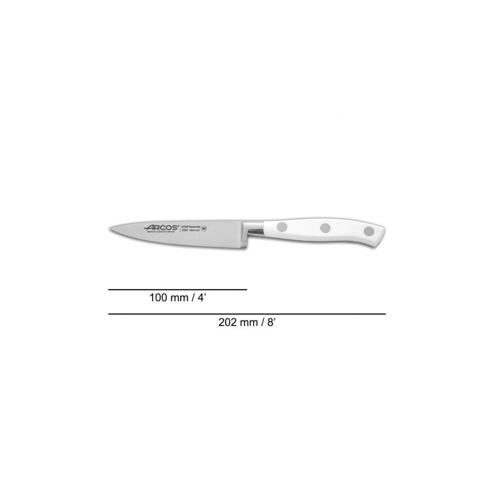 Кухонный нож Arcos Riviera для овочів 100 мм White (230224) изображение 2