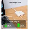 Зарядний пристрій Choetech GaN 2 USB-A / 2 USB-C 100W QC3.0/PD/PPS (PD8008-EU-WH) зображення 3